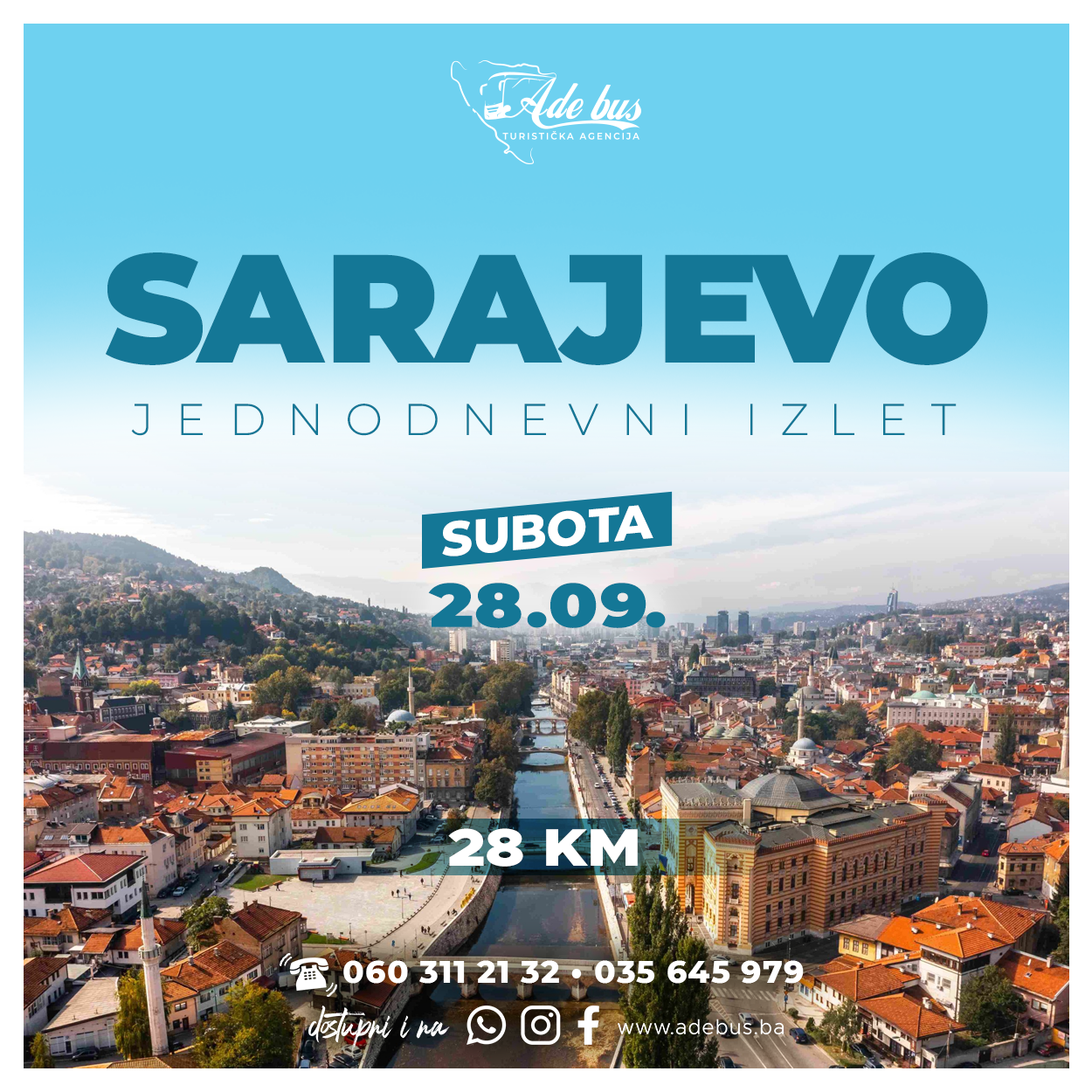 Jednodnevni izlet: Sarajevo – Subota | 28.09.2024.