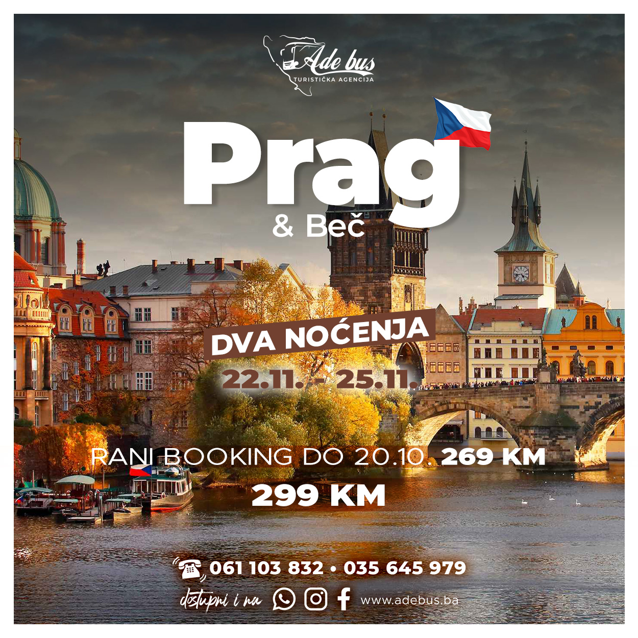 Zlatni Prag & Beč: Putovanje koje pretvara jesen u magiju