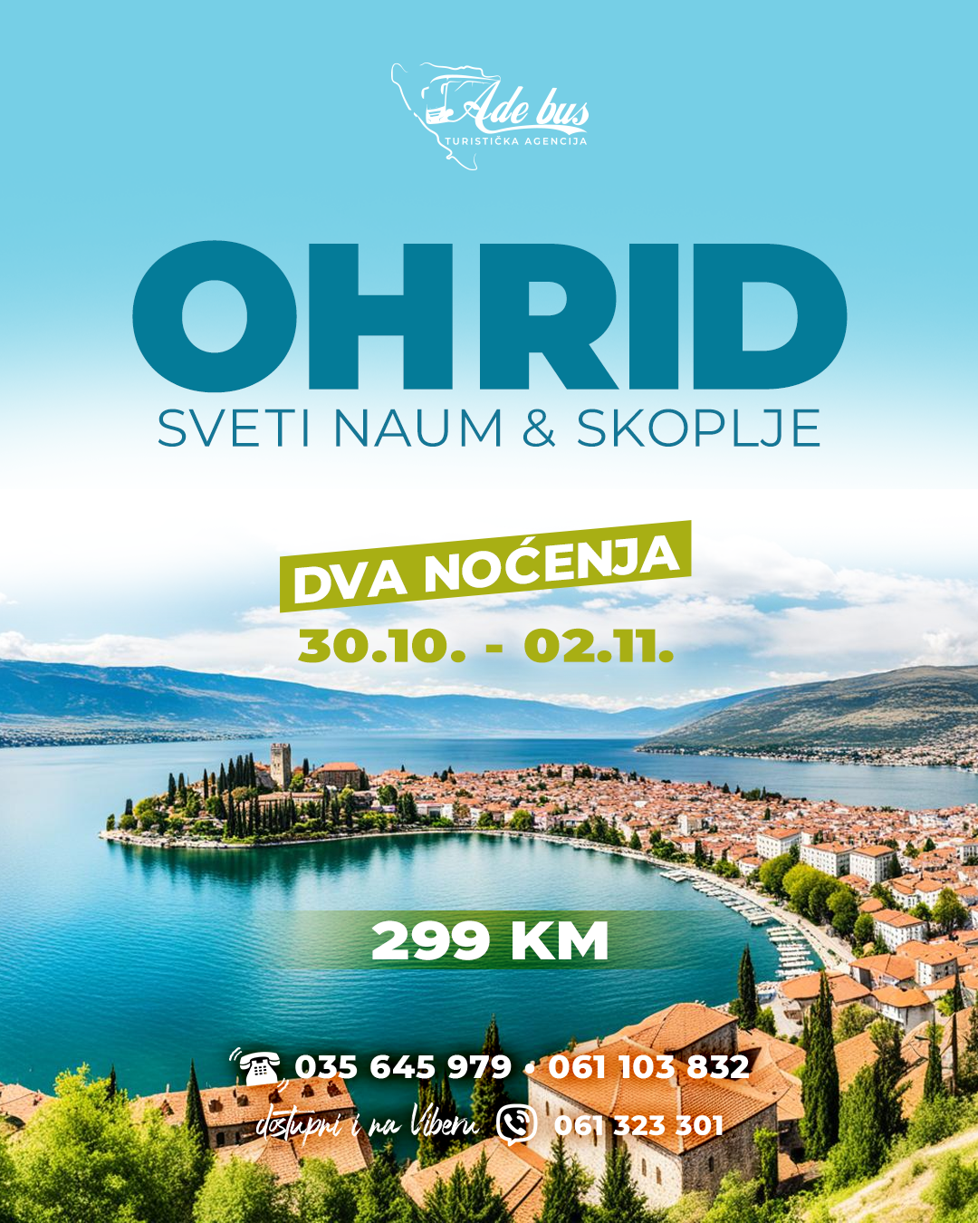OHRID sa posjetama Sv.Naumu i Skoplju