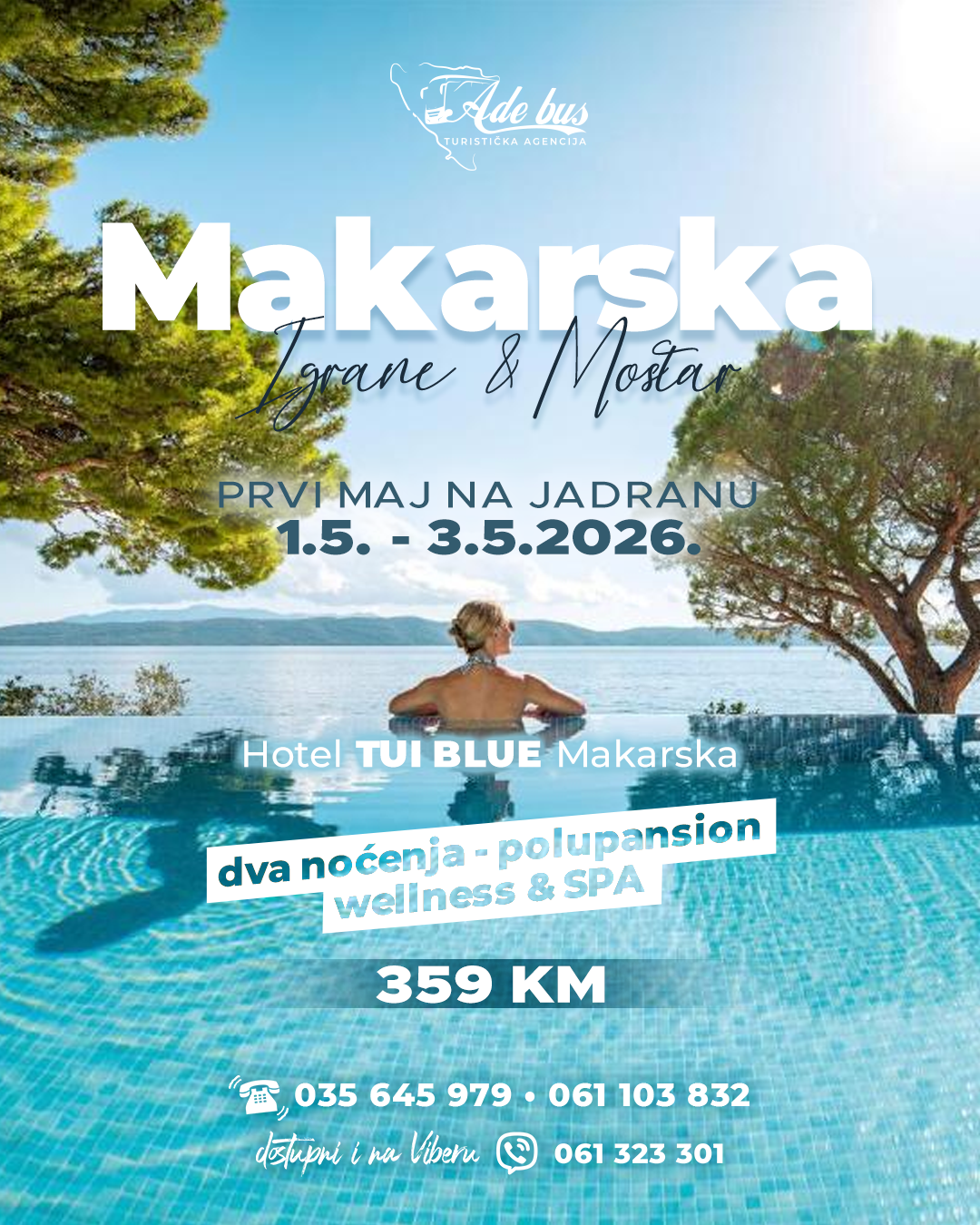 PRVI MAJ NA JADRANU: TUI BLUE Makarska | 2 noćenja, Wellness & SPA opuštanje