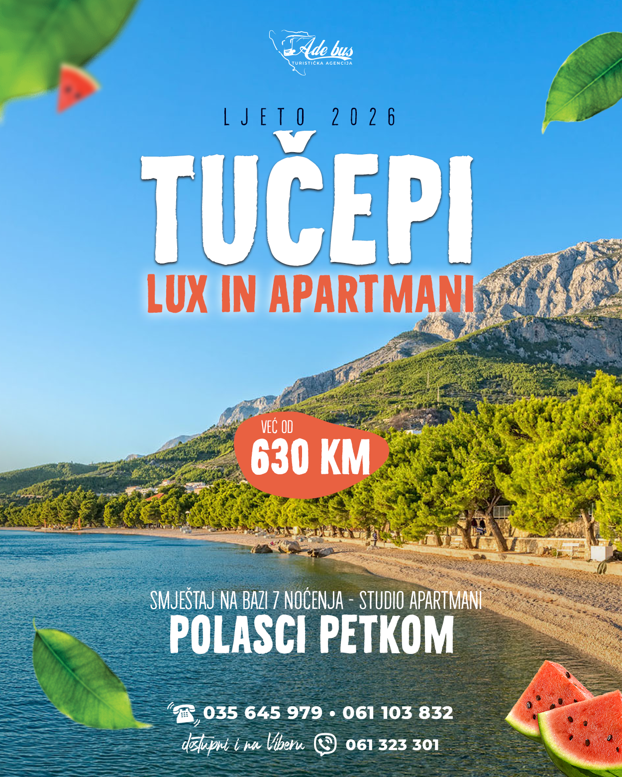 LJETO 2026: TUČEPI – LUX IN APARTMANI