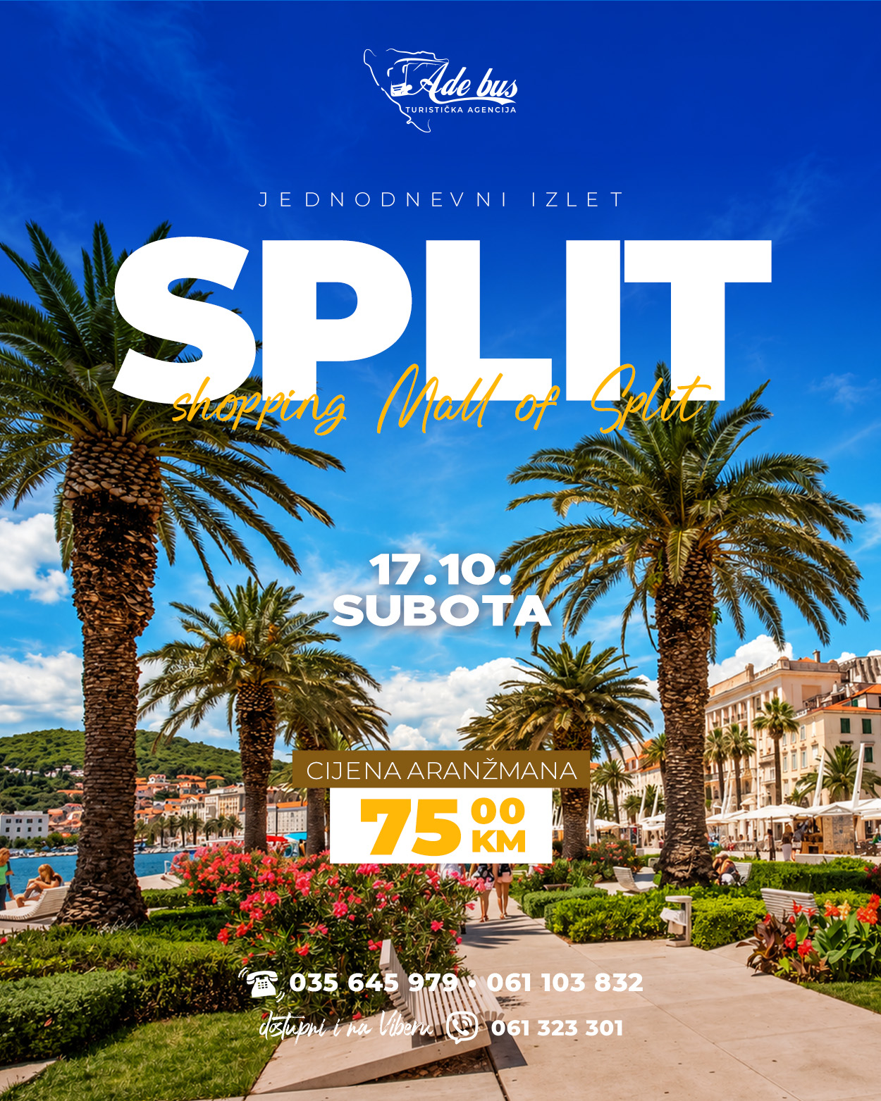 Jednodnevni izlet u Split  | 17.10.2026 