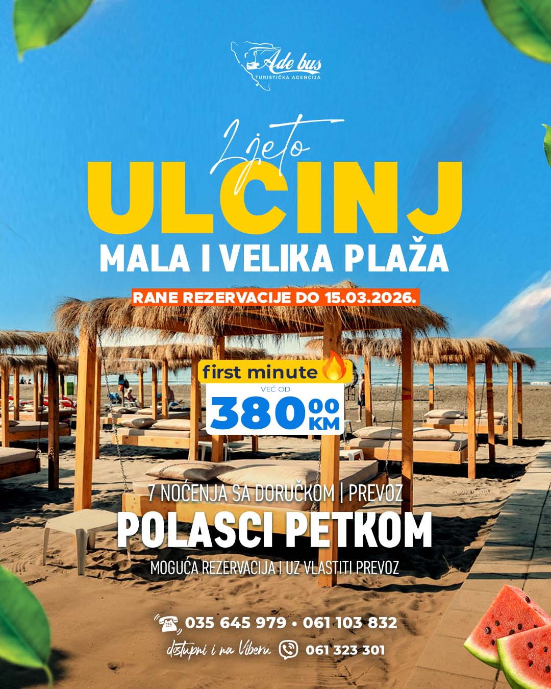LJETO 2026: Ulcinj – Mala i velika plaža