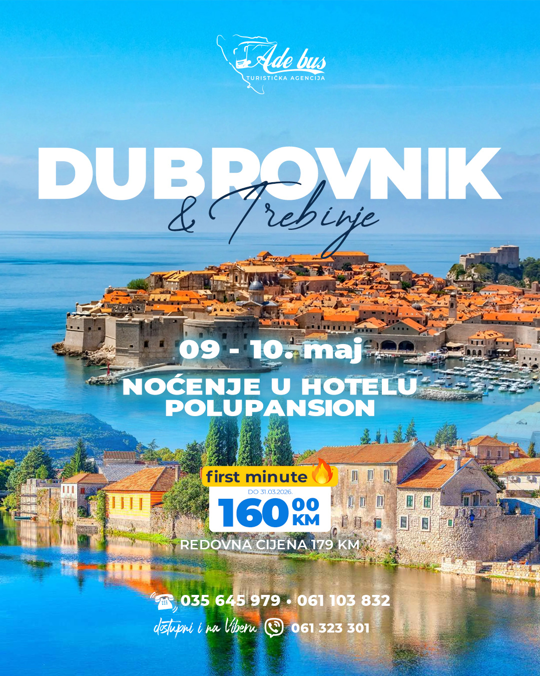 Vikend putovanje: Trebinje-Dubrovnik | 09. -10.05.2026.