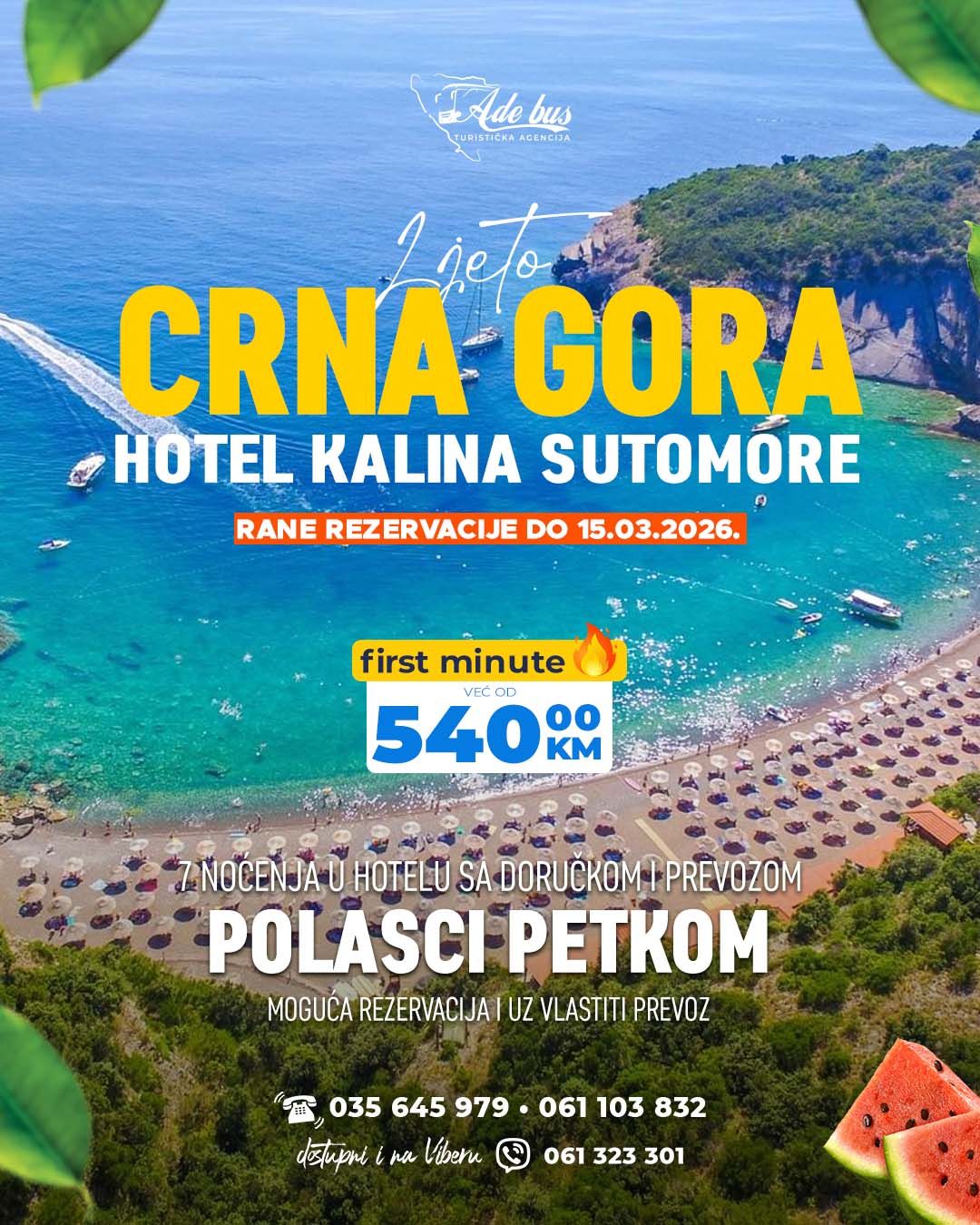 LJETO 2026: Sutomore – hotel Kalina