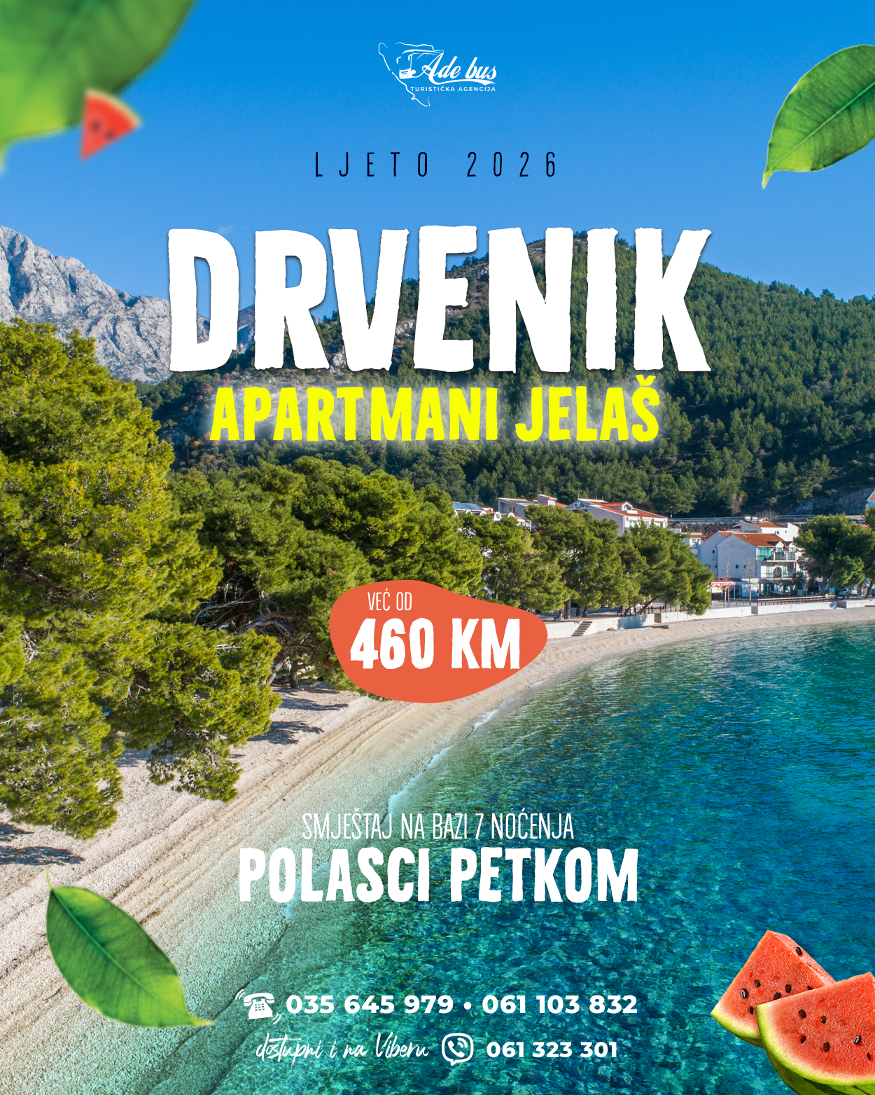 Ljeto 2026: Drvenik – apartmani Jelaš